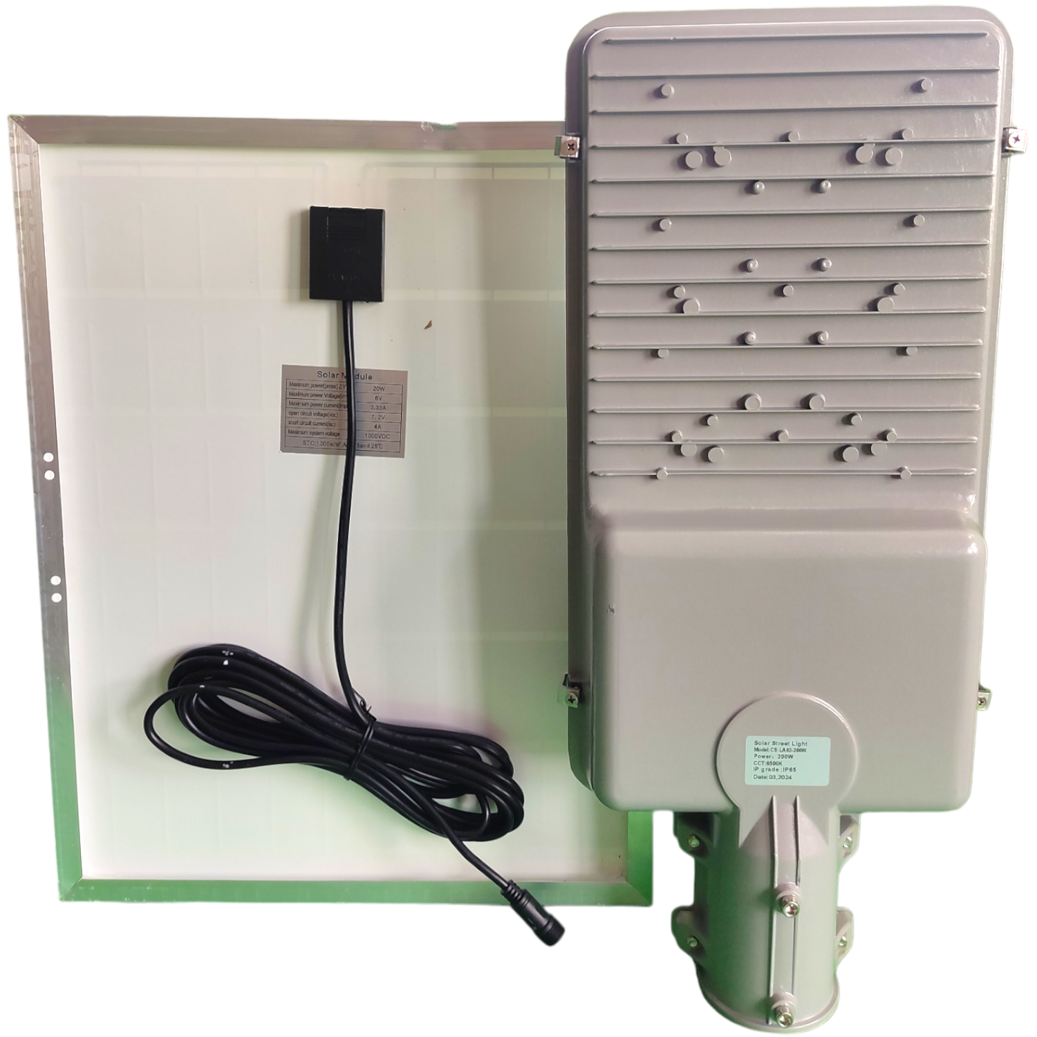 Lampara Solar 200 watts de Calle - Image 3